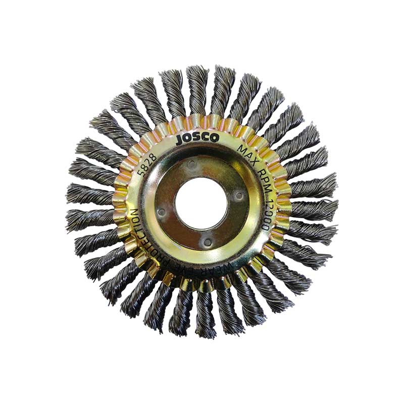 Josco 125mm Twistknot Pipeline Wheel Brush 30K Josco Australia