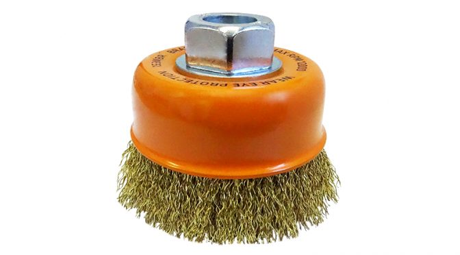 Josco 75mm Multi-Thread Crimped Brass Cup Brush