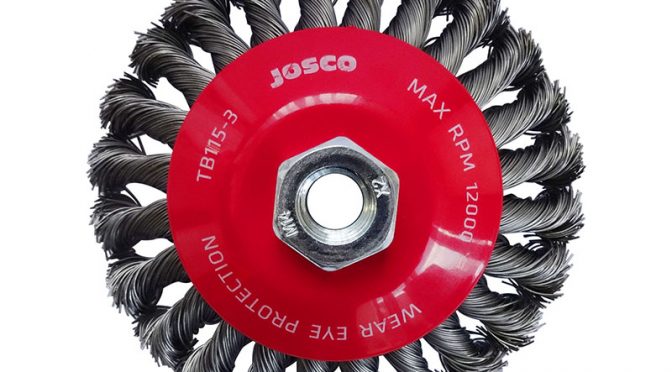 Josco 115mm Multi-Thread Twistknot Bevel Brush