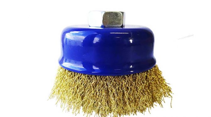 Tomcat 75mm Crimped Brass Wire Cup Brush