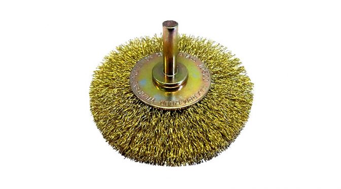 Josco 80mm High Speed Crimped Brass Wheel Brush