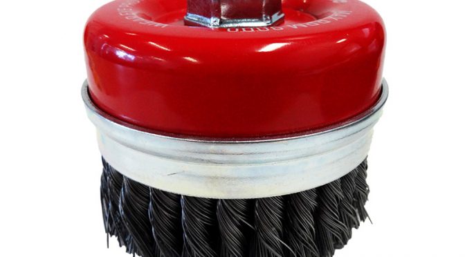 Josco 100mm XHD Steel Twistknot Cup Brush with Skirt